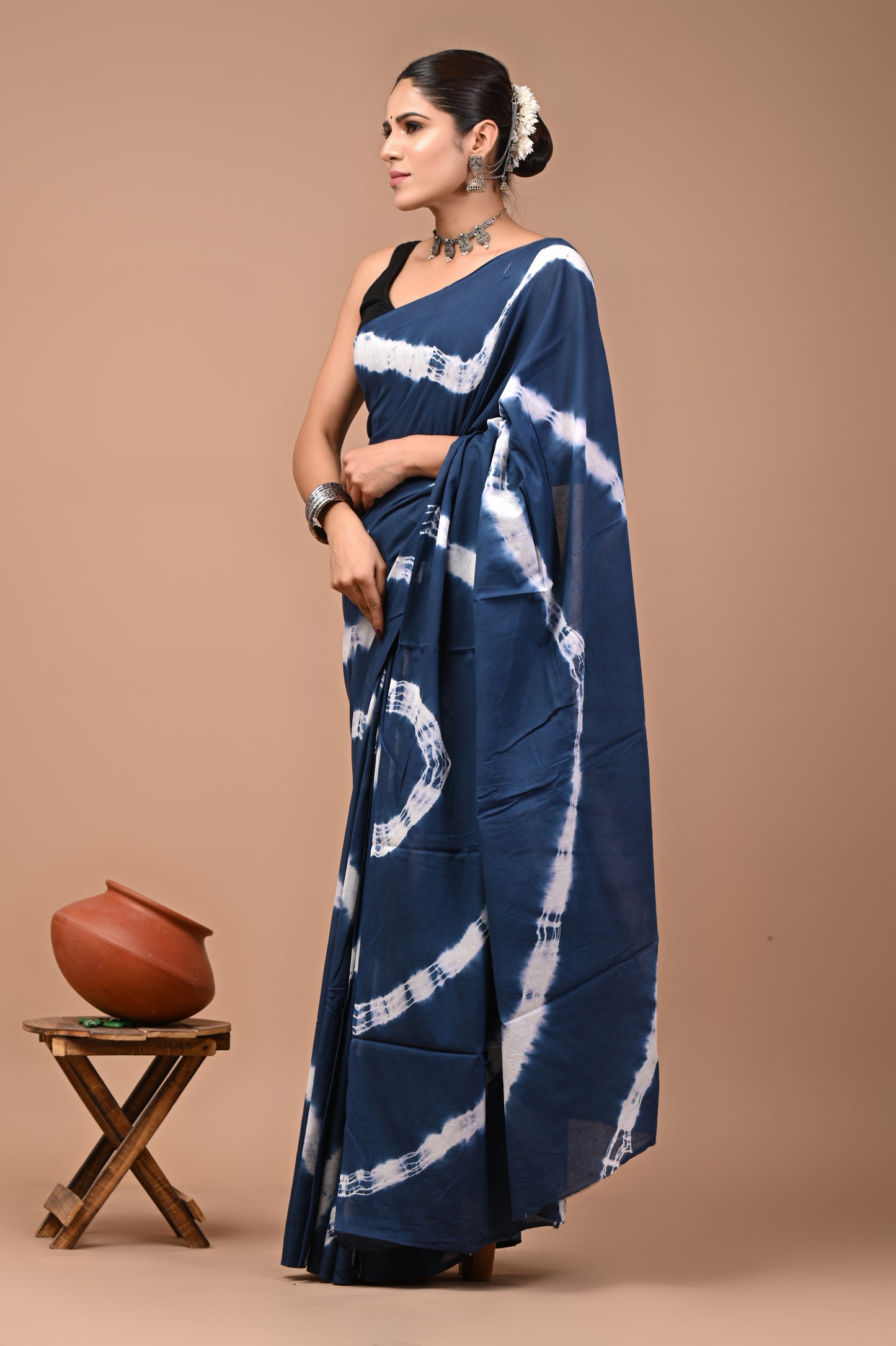 GULZAAR : Hand Dyed Tie and Dye Cotton Mul Saree