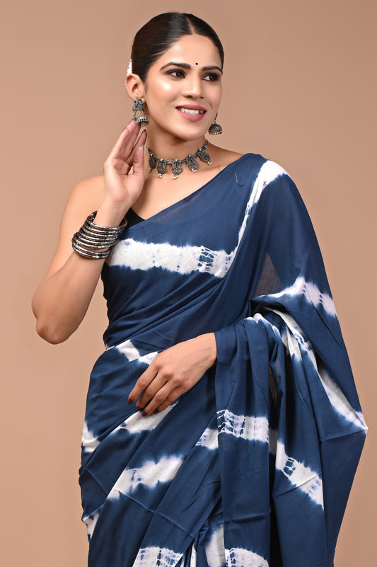 GULZAAR : Hand Dyed Tie and Dye Cotton Mul Saree