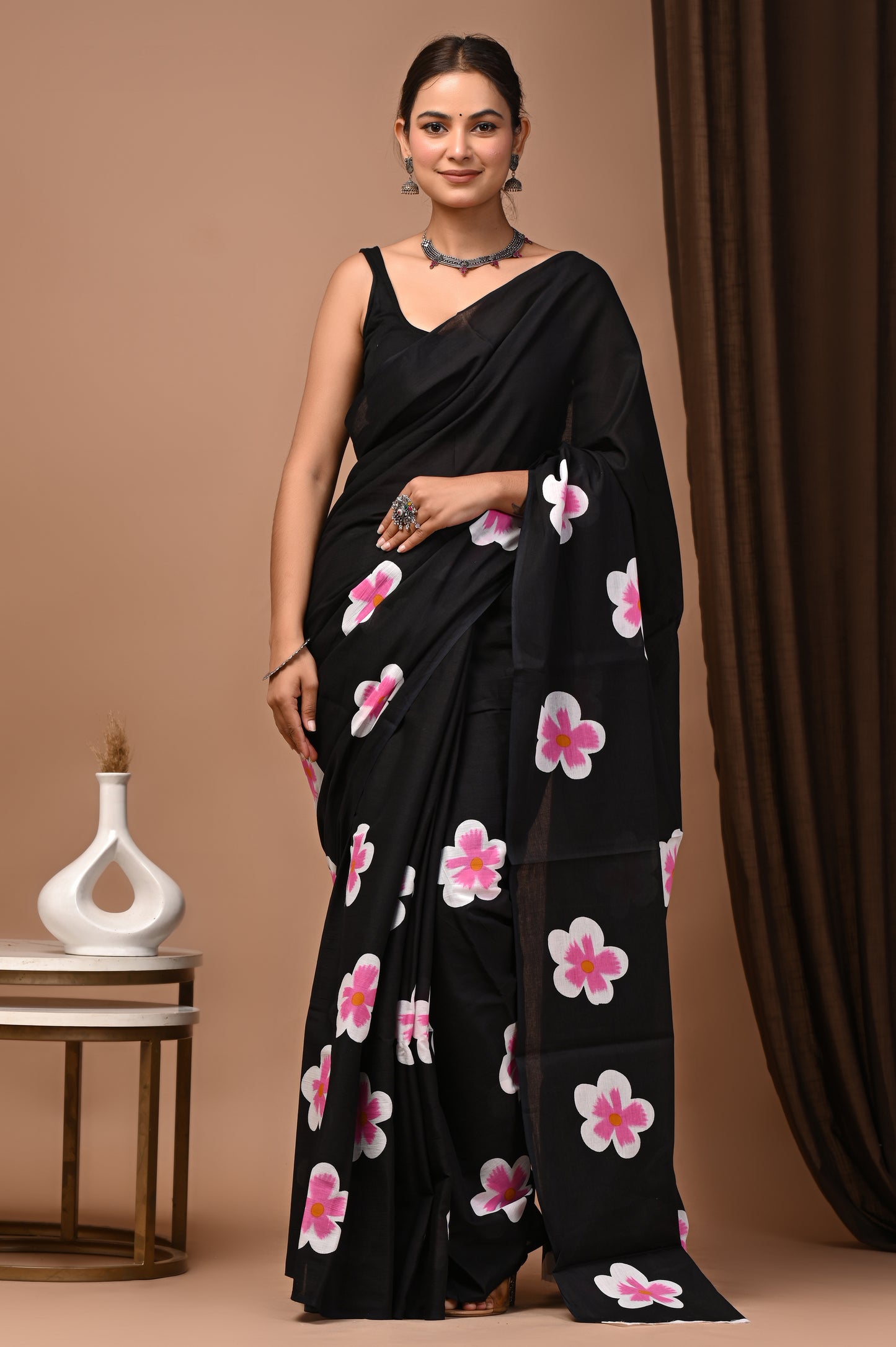 Blossom Cotton Mul Printed Saree