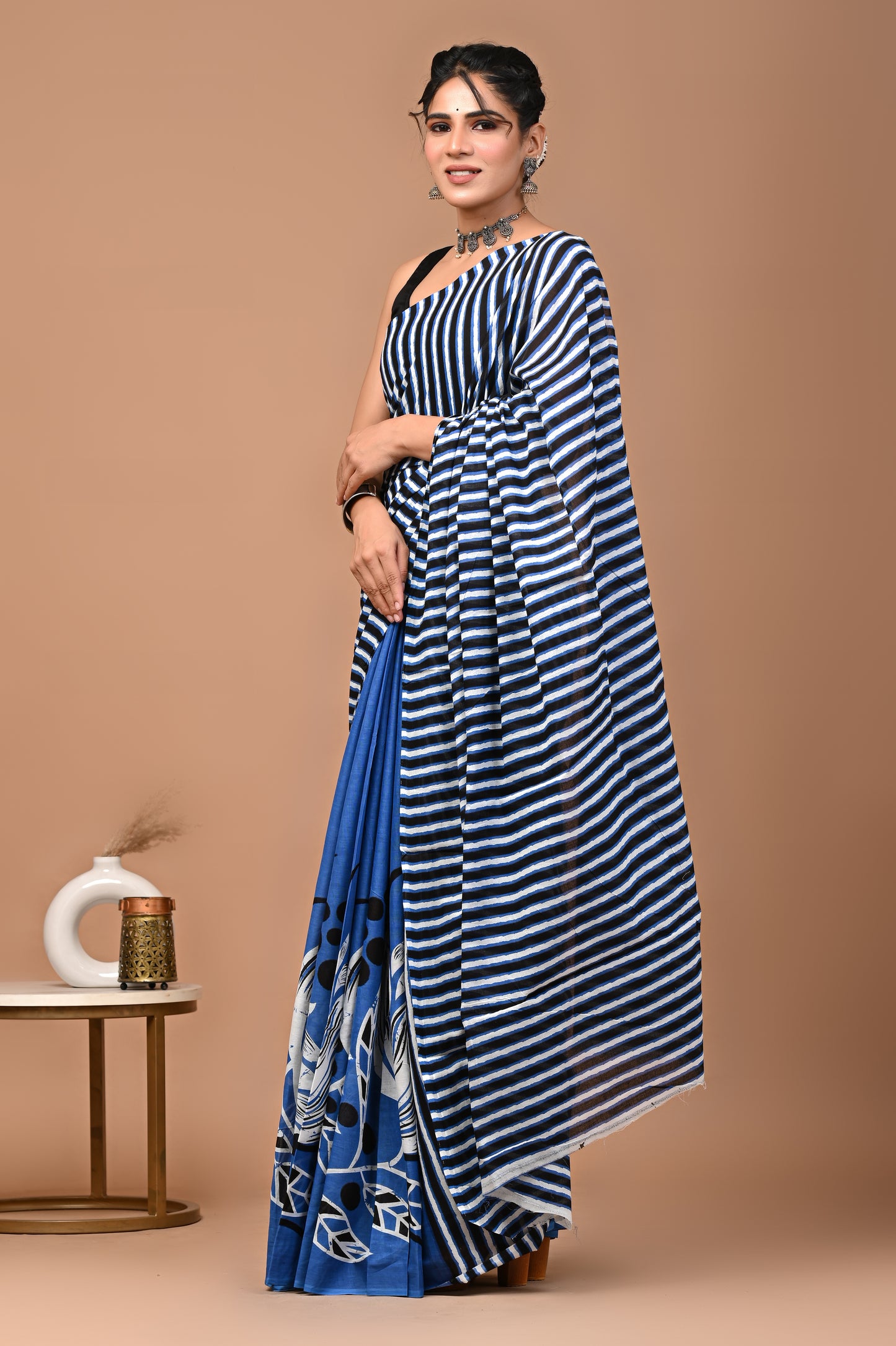 Batiksi Cotton Mul Printed Saree