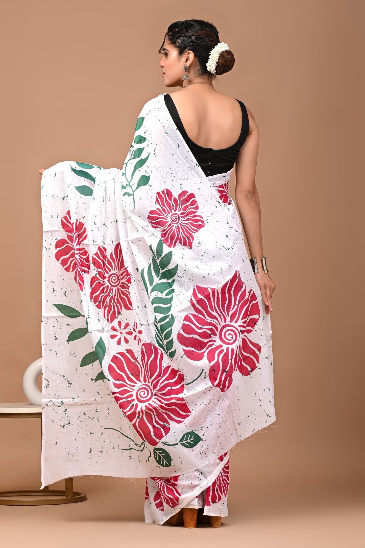 Batksi Cotton Mul Printed Saree