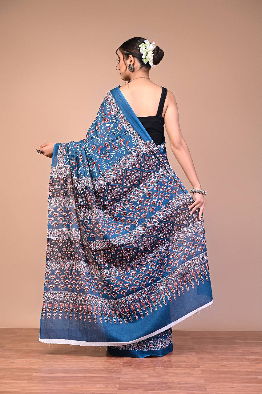 Ajrakh Edit — Indigo Paisley