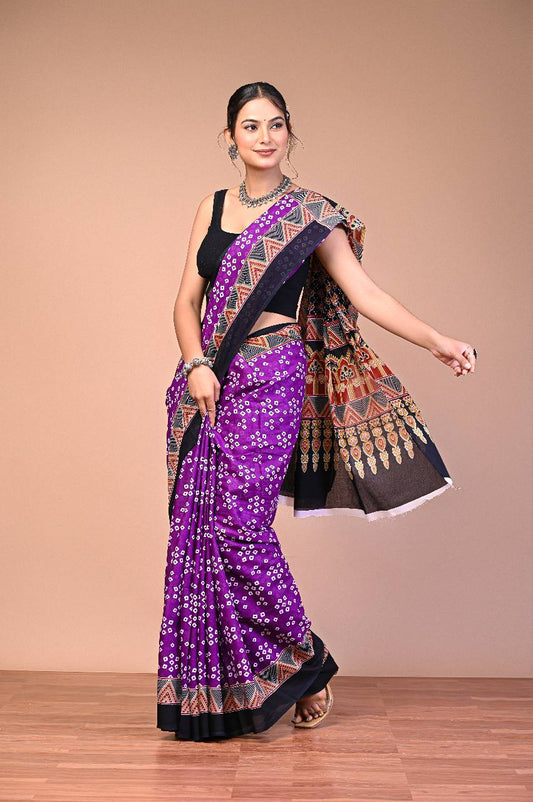 Bandhej — Violet Dots