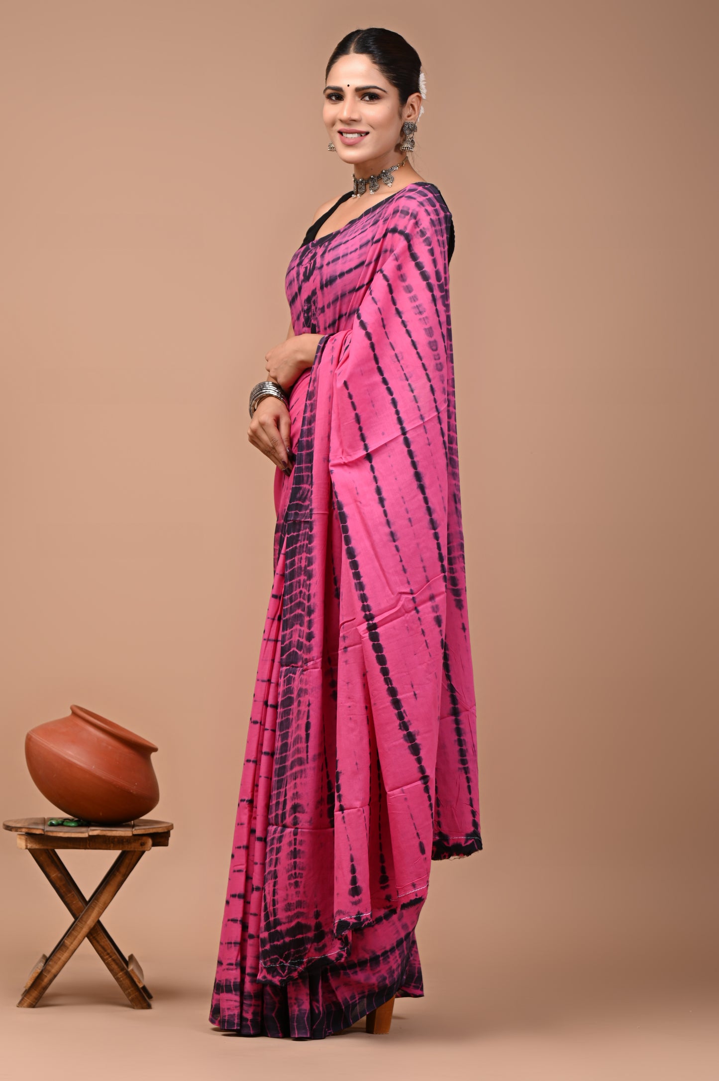 GULZAAR : Hand Dyed Tie and Dye Cotton Mul Saree