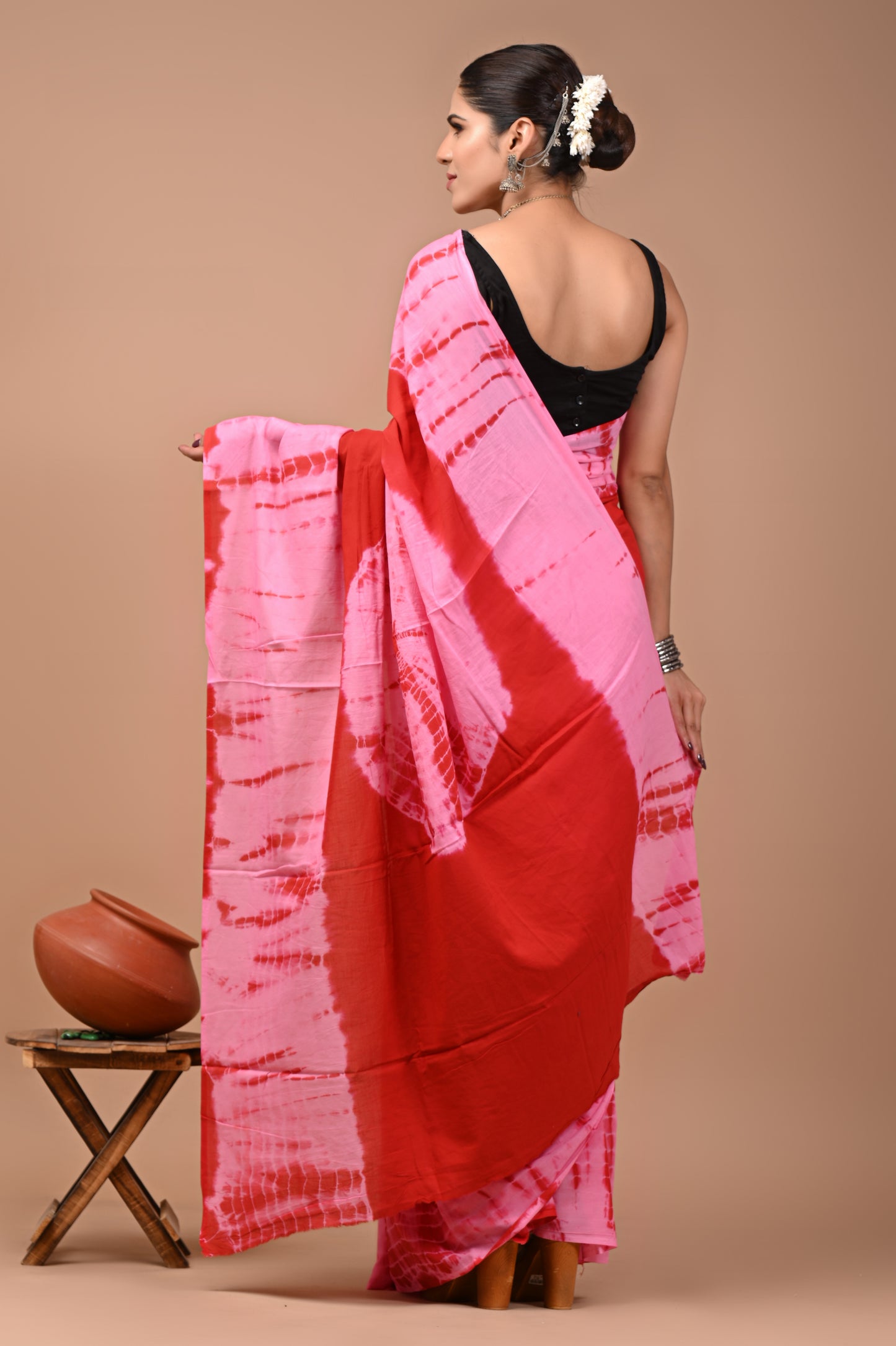 GULZAAR : Hand Dyed Tie and Dye Cotton Mul Saree