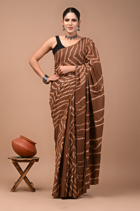 GULZAAR : Hand Dyed Tie and Dye Cotton Mul Saree