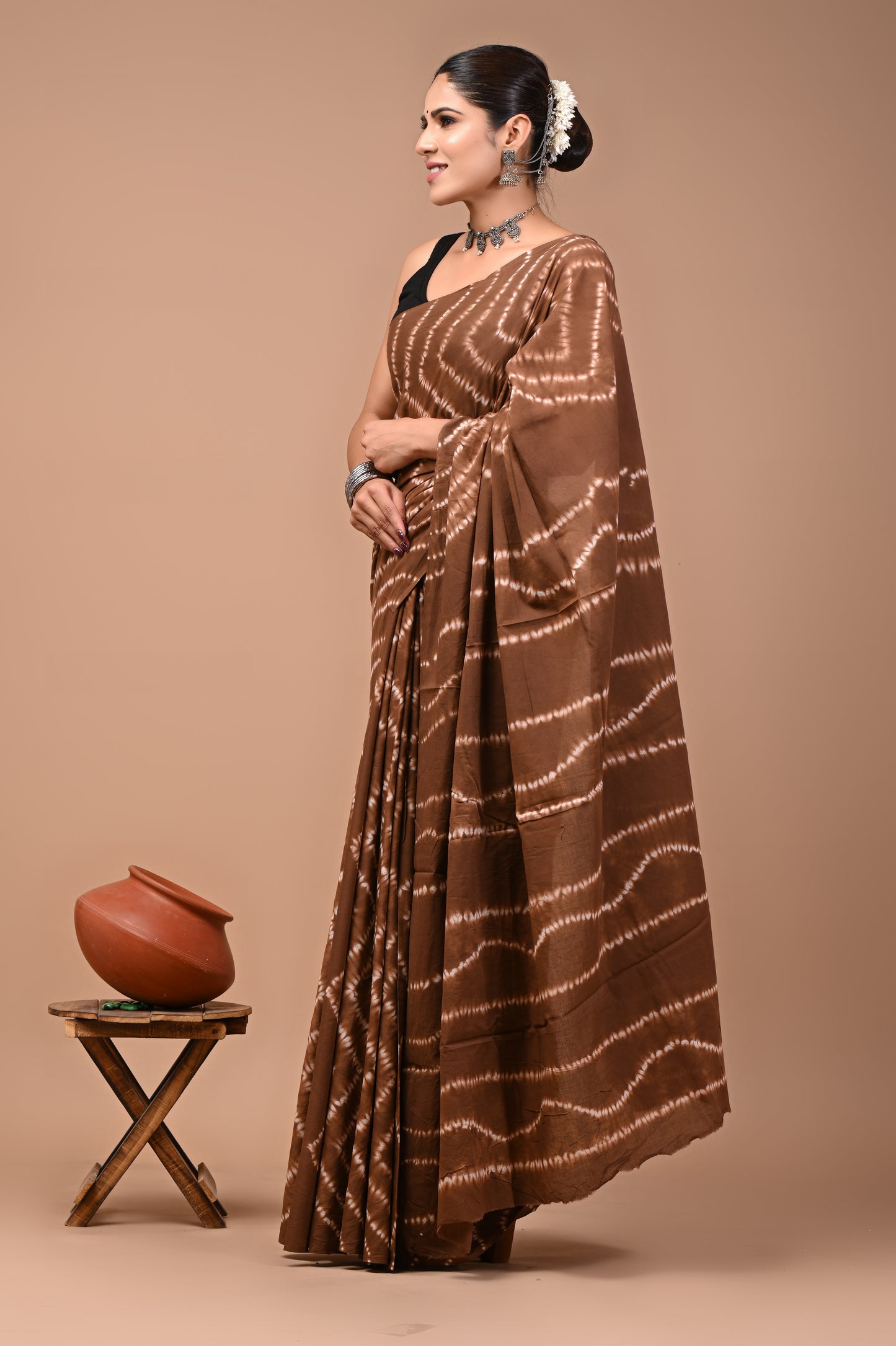 GULZAAR : Hand Dyed Tie and Dye Cotton Mul Saree