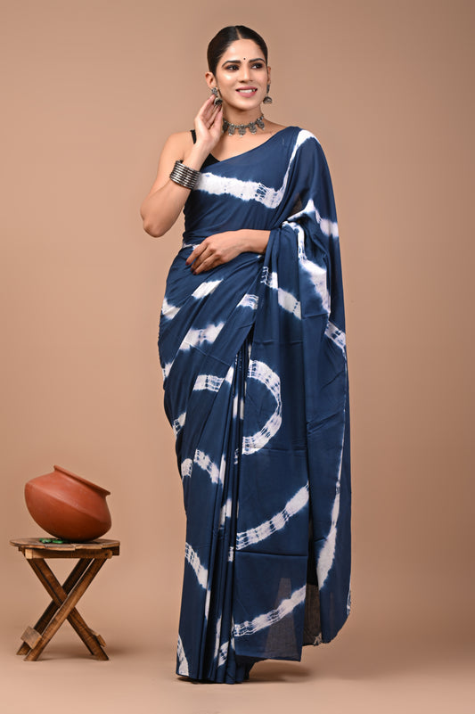 GULZAAR : Hand Dyed Tie and Dye Cotton Mul Saree