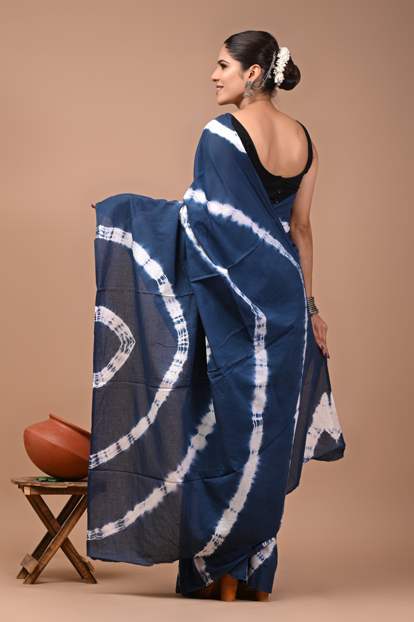 GULZAAR : Hand Dyed Tie and Dye Cotton Mul Saree