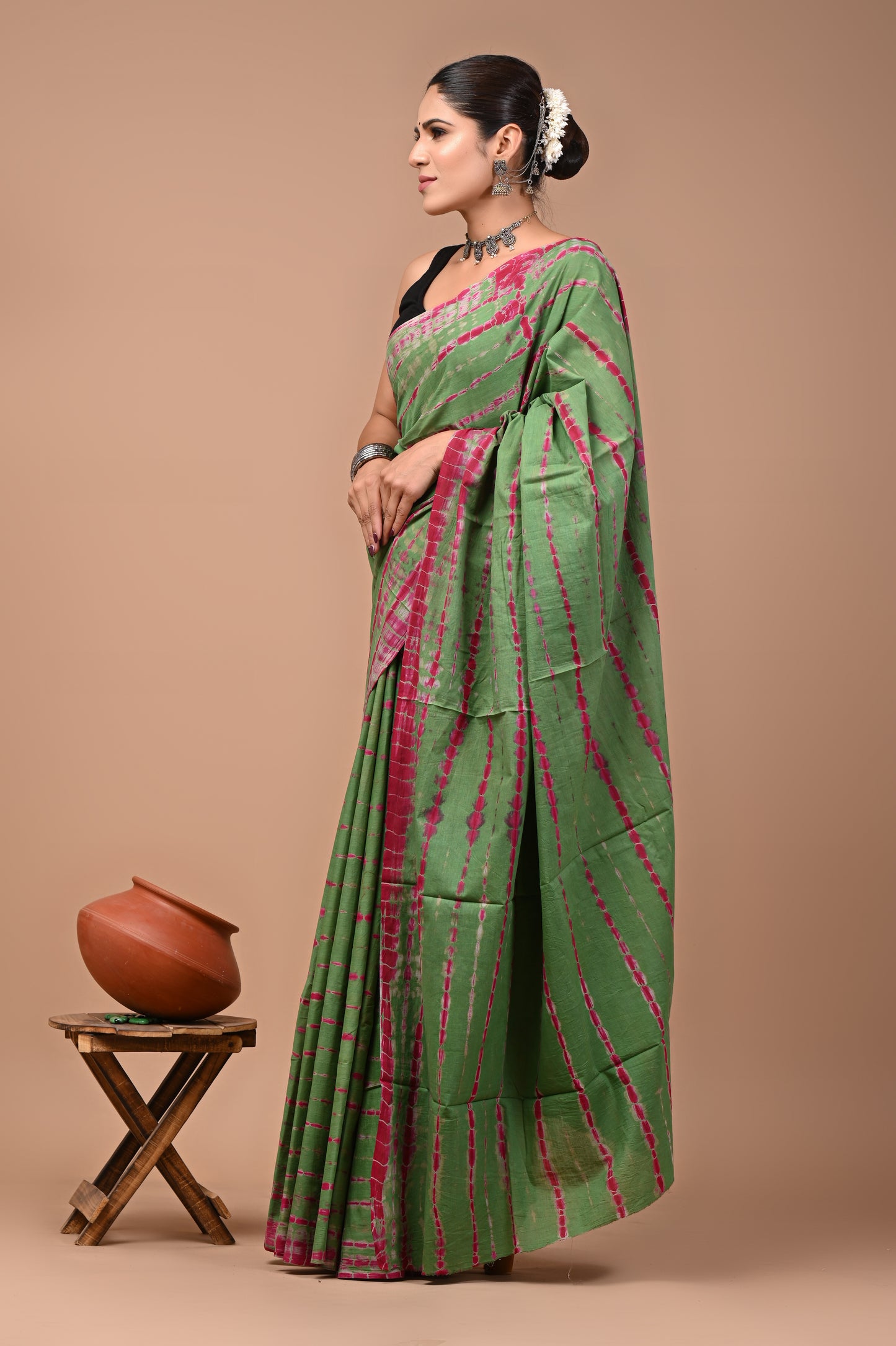 GULZAAR : Hand Dyed Tie and Dye Cotton Mul Saree