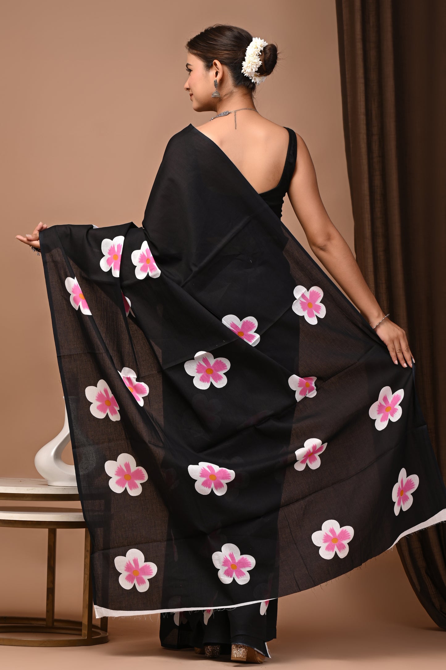 Blossom Cotton Mul Printed Saree