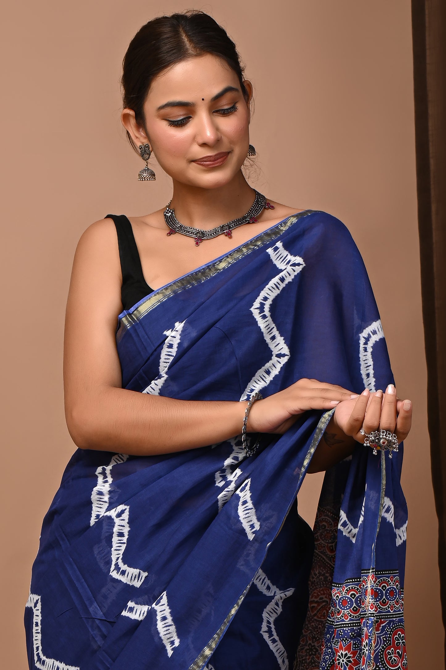 GOLD - Neel Laharia - Cotton Saree with Zari Borders