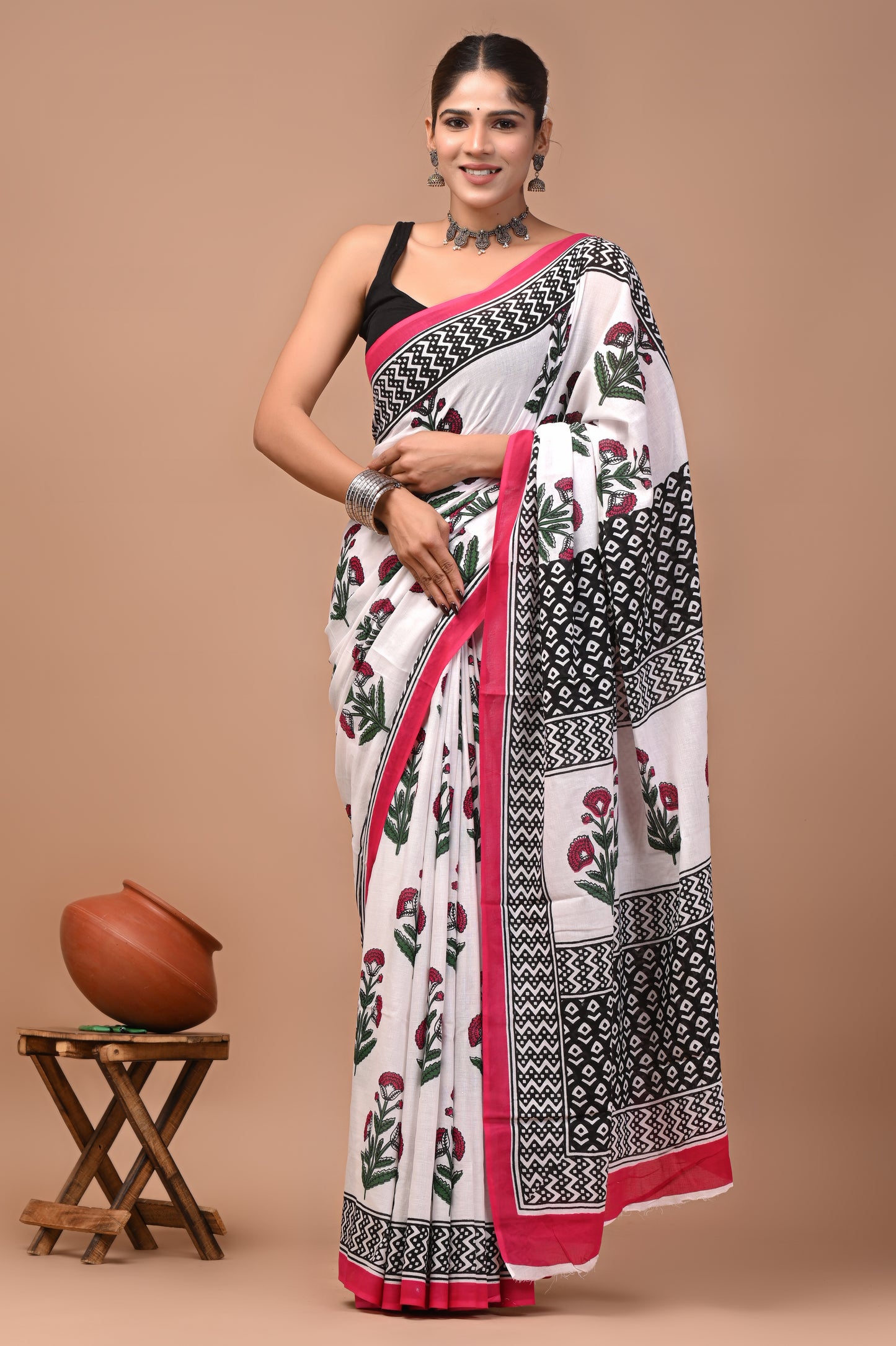 Sanganer Edit — White Garden