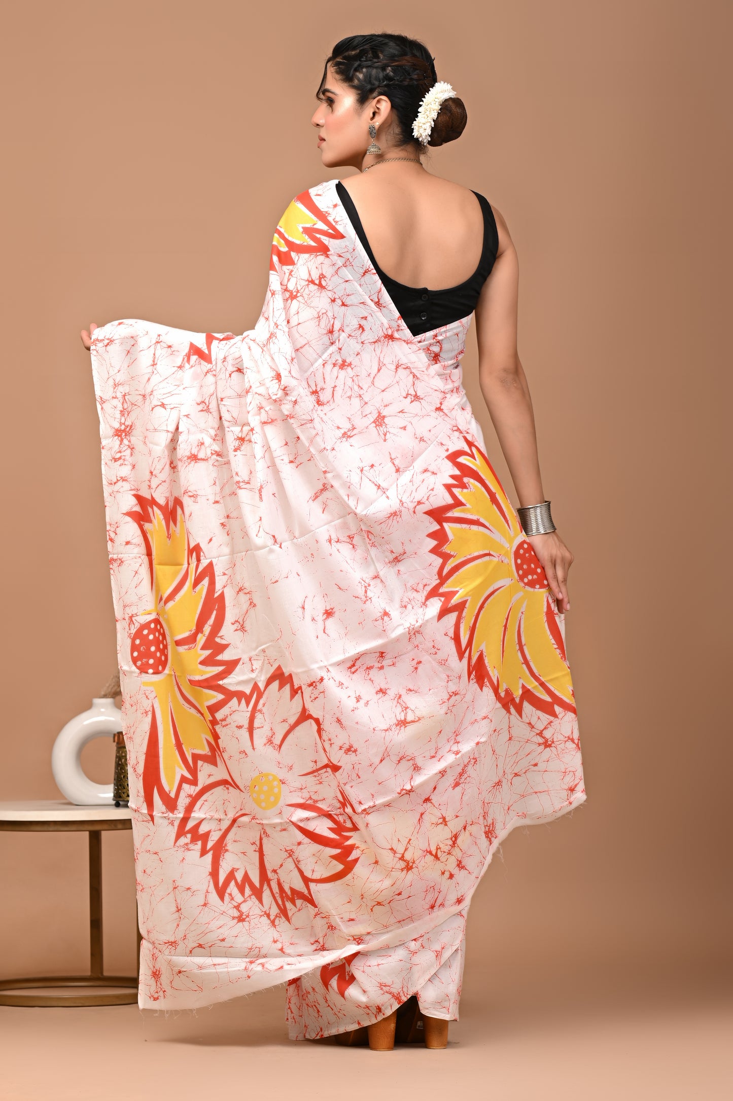 Batiksi Cotton Mul Printed Saree