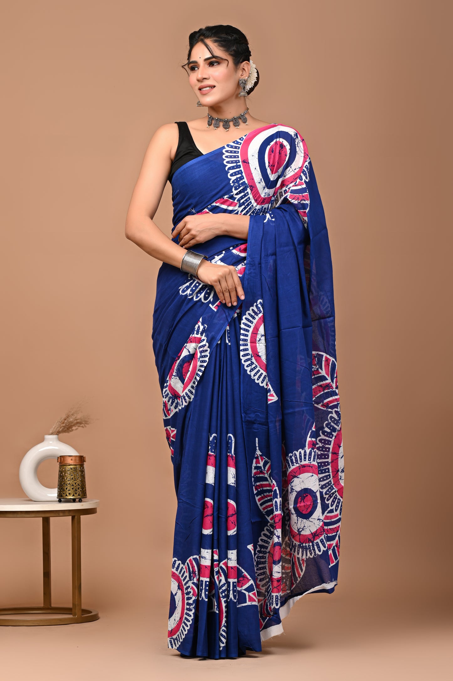 Batiksi Cotton Mul Printed Saree