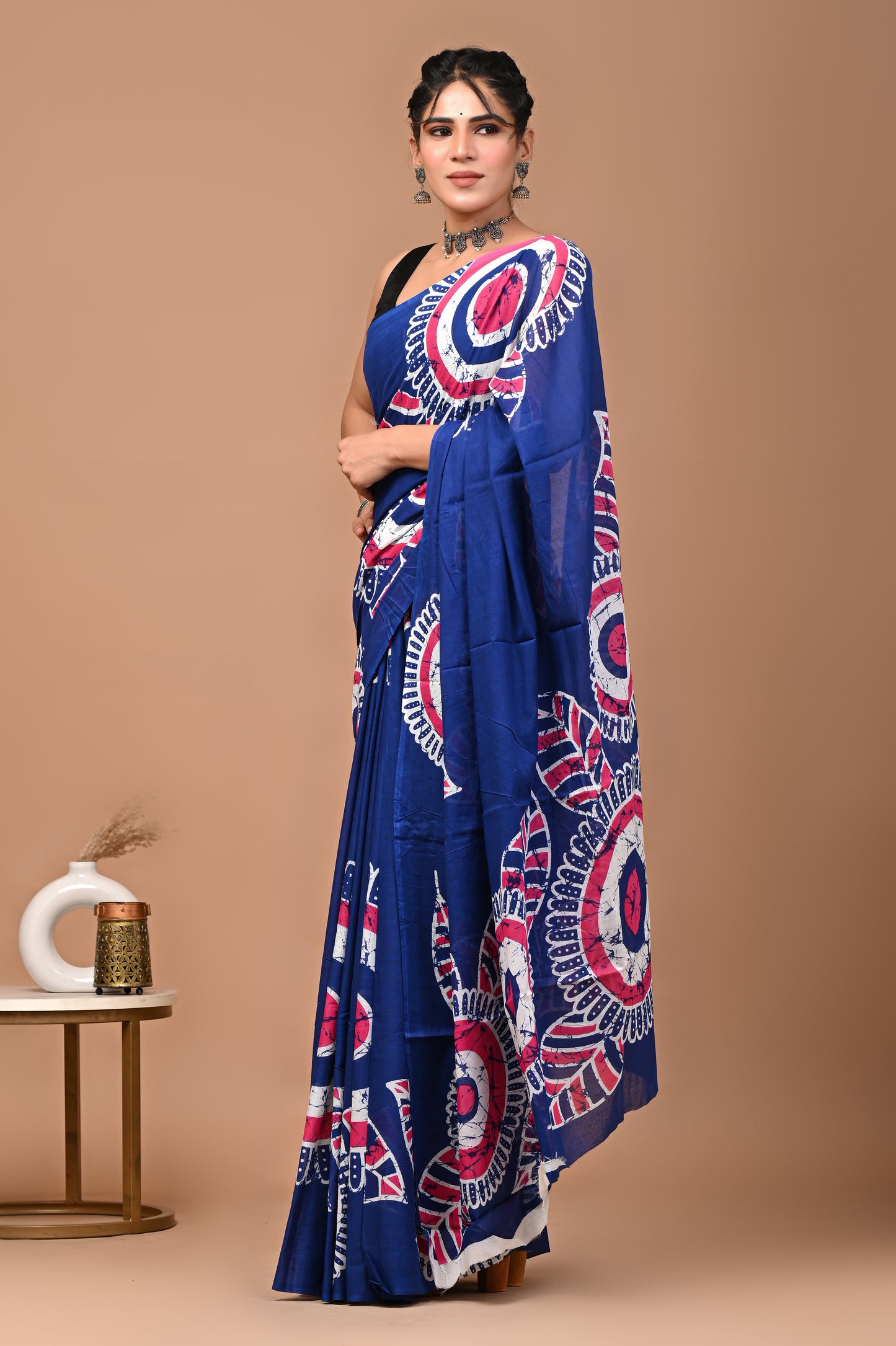 Batiksi Cotton Mul Printed Saree