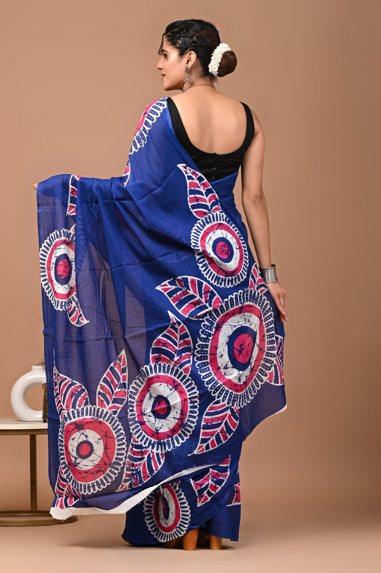 Batiksi Cotton Mul Printed Saree