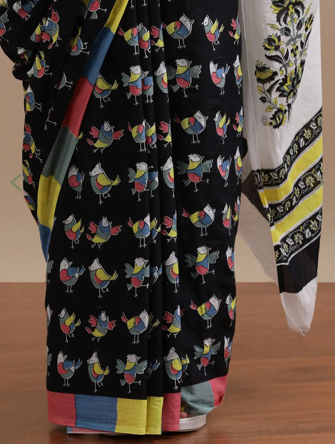 Flock & Fable — Cotton Mulmul Printed Saree