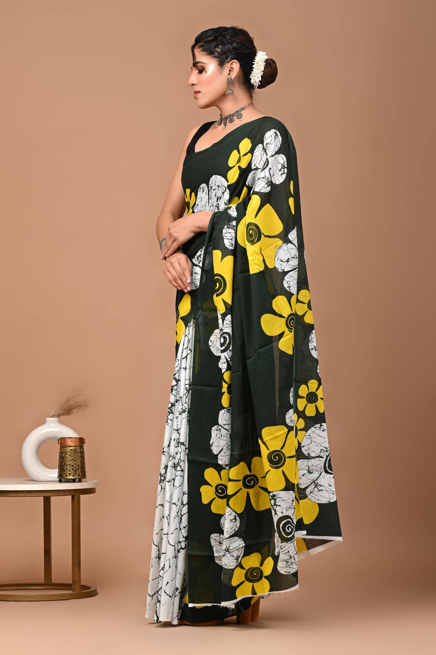 Batiksi Cotton Mul Printed Saree