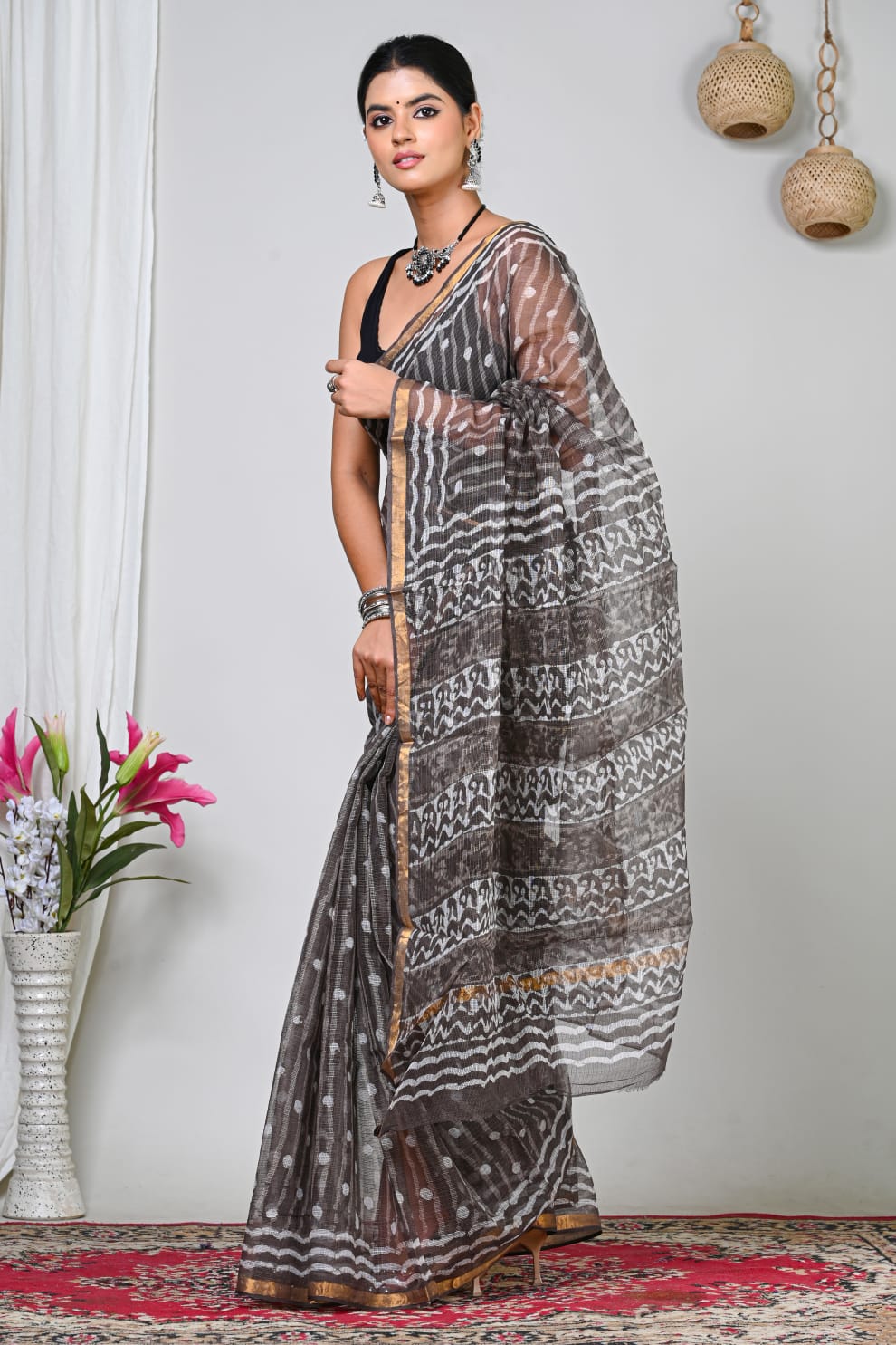 Kotadoria — Grey Reverie — Handblock Printed