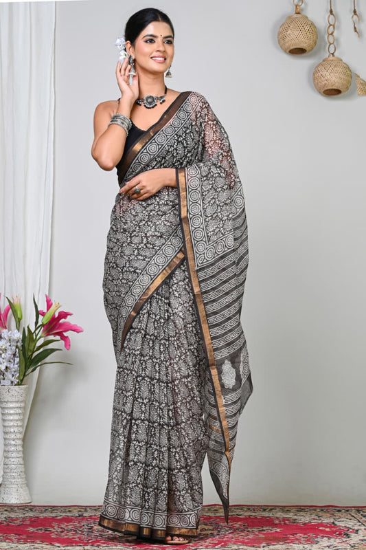 Kotadoria — Midnight Jaal — Handblock Printed