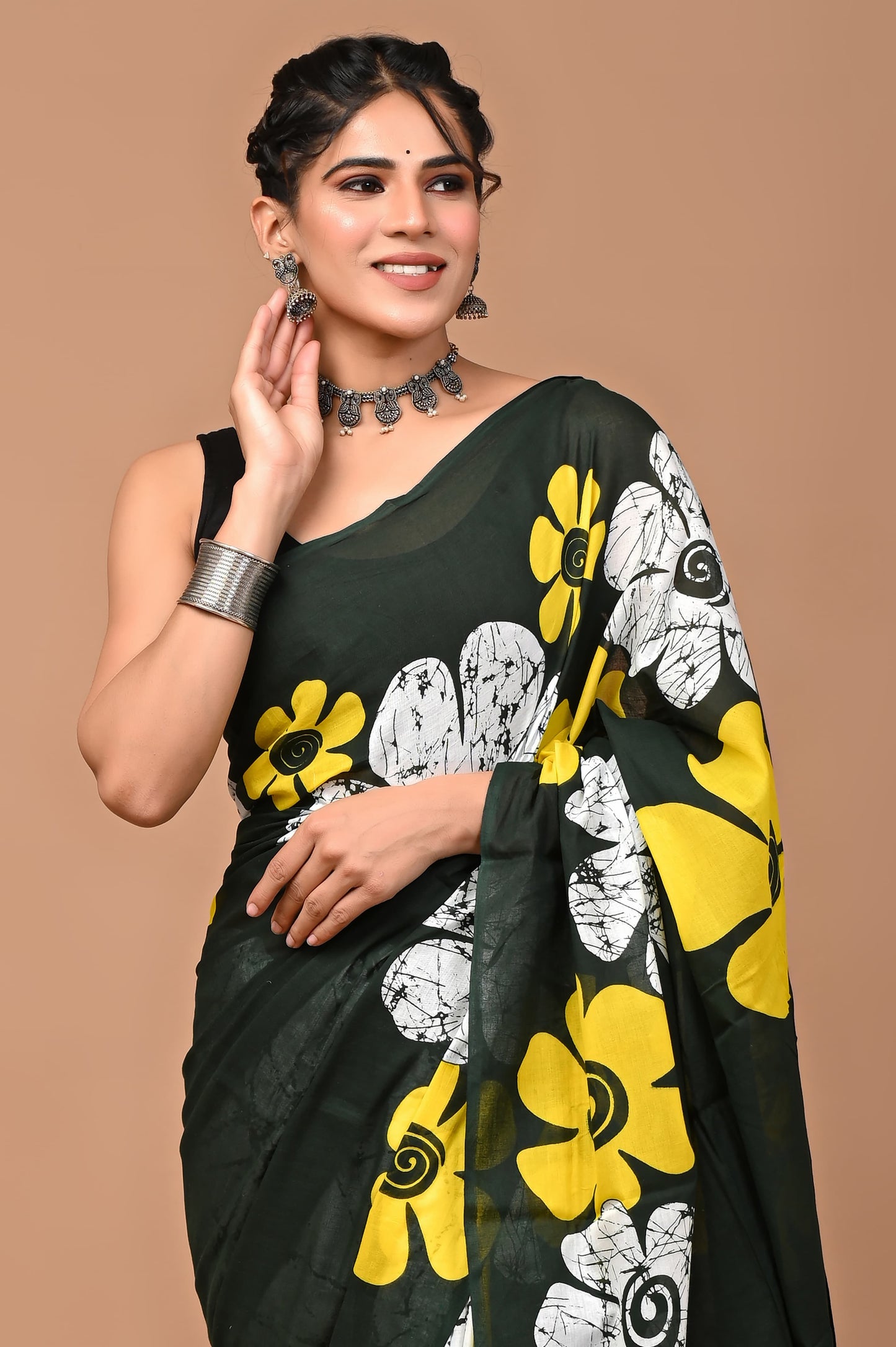 Batiksi Cotton Mul Printed Saree