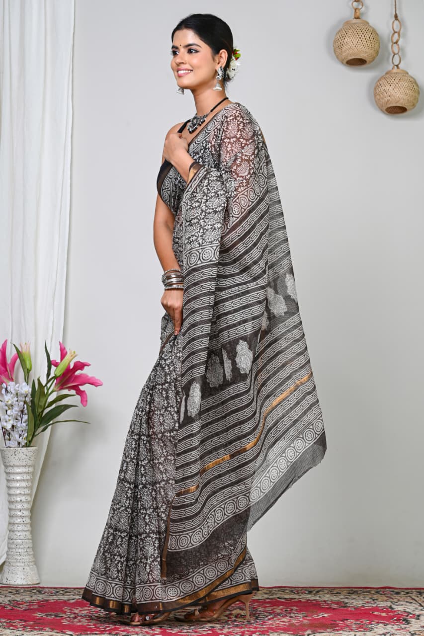 Kotadoria — Midnight Jaal — Handblock Printed