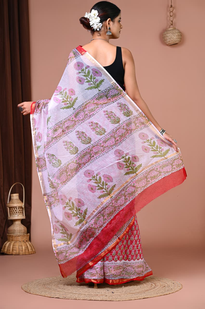 Kotadoria — Red Blossom — Handblock Printed