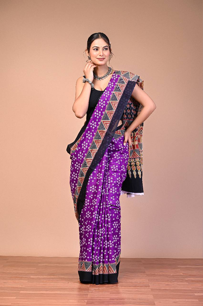 Bandhej — Violet Dots