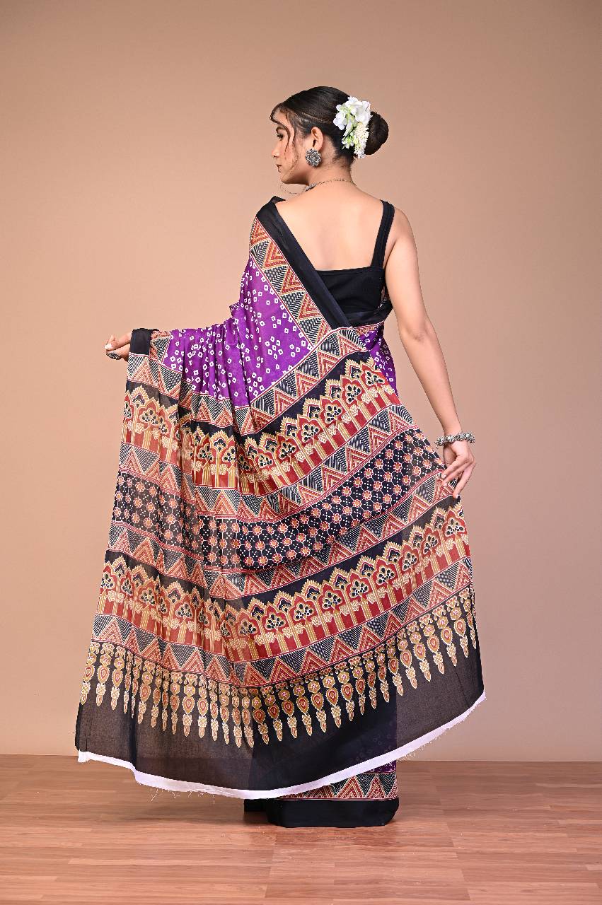 Bandhej — Violet Dots